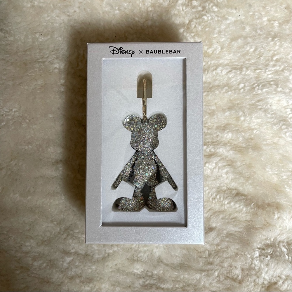 NWT Baublebar Disney Mickey Crystal Keychain Bag Charm